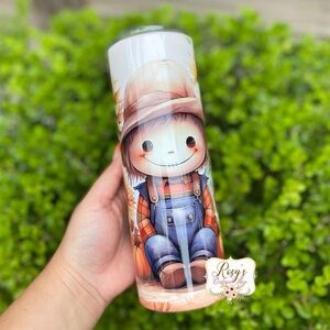 Fall Cute Scarecrow Tumbler